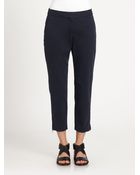 Theory Scyler Stretch Cotton Cropped Pants - Lyst