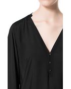 Zara Polo Neck Shirt - Lyst