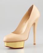 Charlotte Olympia Dolly Island Platform Pump Nude - Lyst