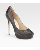 Jimmy Choo Cosmic Printed Leather Pumps - Lyst