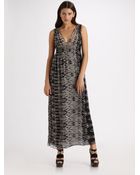 Joie Ornella Silk Georgette Maxi Dress - Lyst