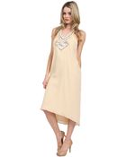 Love Sam Gauze Beaded Halter Maxi Dress - Lyst