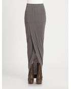 Rick Owens Lilies Drapefront Maxi Skirt - Lyst