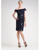 Tadashi Shoji Offtheshoulder Sequined Shutter Dress - Lyst