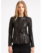 3.1 Phillip Lim Leather Peplum Jacket - Lyst
