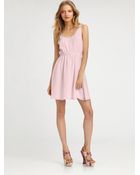 Alice + Olivia Jayme Silk Trapeze Dress - Lyst