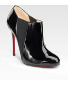 Christian Louboutin Patent Leather Ankle Boots - Lyst