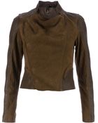 Edun Contrast Sleeve Lambskin Jacket - Lyst
