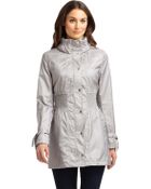 Via Spiga Smockedwaist Hooded Coat - Lyst