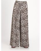 Alice + Olivia Leopard Pants - Lyst