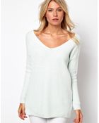 Asos Chunky Sweater with Strap Cross Back - Lyst