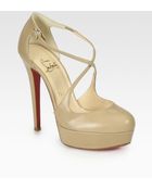 Christian Louboutin Borgese Leather Platform Pumps - Lyst