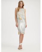 Diane von Furstenberg Xandria Embellished Silk Dress - Lyst