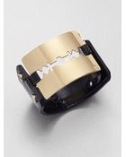McQ by Alexander McQueen Leather Razor Cuff Bracelet - Lyst