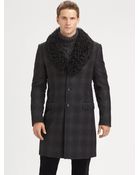 Michael Kors Ombre Plaid Overcoat - Lyst