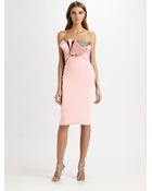 Notte By Marchesa Strapless Silk Dress - Lyst