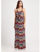 Parker Silk Zigzag Dress - Lyst