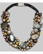 Ranjana Khan Labradorite Amethyst Crystal Necklace - Lyst