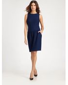 St. John Dropwaist Dress - Lyst