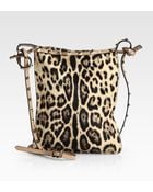 Valentino Rockstud Leopard Hair Calf Crossbody Bag - Lyst