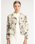 3.1 Phillip Lim Corded Floral Motorcycle Jacket - Lyst