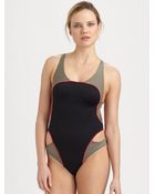 Alexander Wang One Piece Starter Swimsuit - Lyst