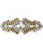 Elizabeth Cole Goldplated Swarovski Crystal Bracelet - Lyst