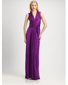 Issa Silk Jersey Wrap Gown - Lyst