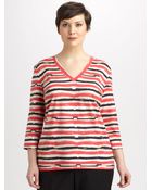 Lafayette 148 New York, Salon Z Brushstrokeprint Top - Lyst