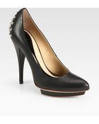 McQ by Alexander McQueen Studded Leather Platform Pumps - Lyst