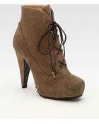 Proenza Schouler Suede Snubnose Ankle Boots - Lyst