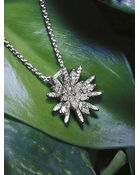 Roberto Coin 18k White Gold Diamond Star Pendant Necklace - Lyst