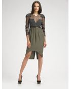 Vena Cava Long Sleeve Silk Dress - Lyst