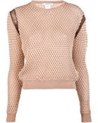 Carven Bicolor Knit Sweater - Lyst