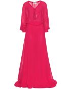 Saint Laurent Floor-Length Silk Gown - Lyst