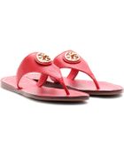 Tory Burch Selma Leather Thong Sandals - Lyst