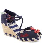 ModCloth Nautical Smile Wedge - Lyst