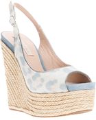 Pura Lopez Sling Back Wedge Sandal - Lyst