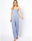 ASOS Collection Floral Bandeau Harem Jumpsuit - Lyst