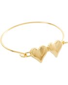 ASOS Collection Asos Double Heart Skinny Bangle - Lyst