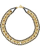 Noir Jewelry 18karat Goldplated Stud Necklace - Lyst