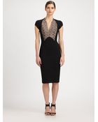 Antonio Berardi Capsleeve Pencil Dress - Lyst