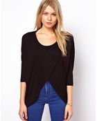 ASOS Collection Asos Top with Cross Front - Lyst