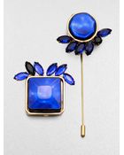 Marni Faceted Abstract Pin Set - Lyst