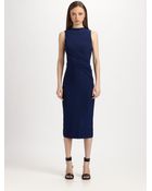 T By Alexander Wang Draped Stretch Jersey Dress - Lyst