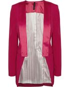 W118 By Walter Baker Nolan Satintrimmed Crepe Blazer - Lyst
