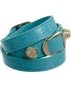 Balenciaga Arena Giant Double Tour Bracelet - Lyst