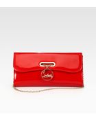Christian Louboutin Riviera Patent Leather Clutch - Lyst