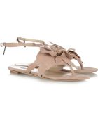Oscar de la Renta Orchipla Embellished Suede Sandals - Lyst
