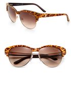 Roberto Cavalli Melograno Round Animal Print Sunglasses - Lyst